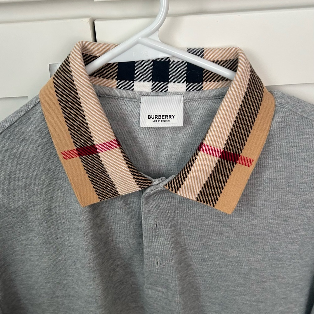 Burberry Polo Shirt with Check Collar
